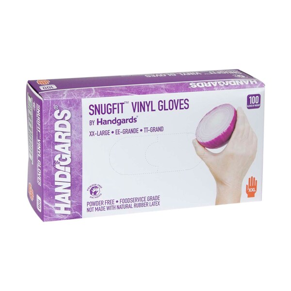 Handgards Handgards Snugfit Vinyl Powder Free Xx-Large Glove, PK1000 - 304362125