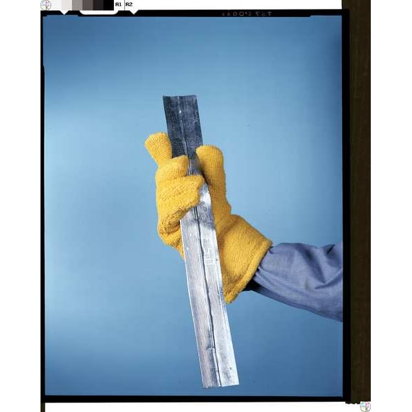 National Safety Apparel Thermal Gloves, Terry Cloth/Kevlar(R), 500 Degrees F Max Temp., Yellow, One Size Fits Most, 1 PR - G44RTRF12