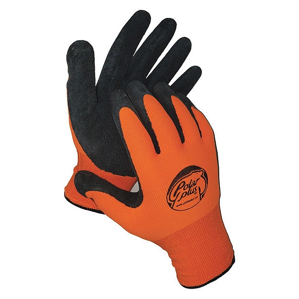 Polar Plus Cold Protection Gloves, Latex Palm, Thermal Lining, Orange, Xl - FG-1100-XL