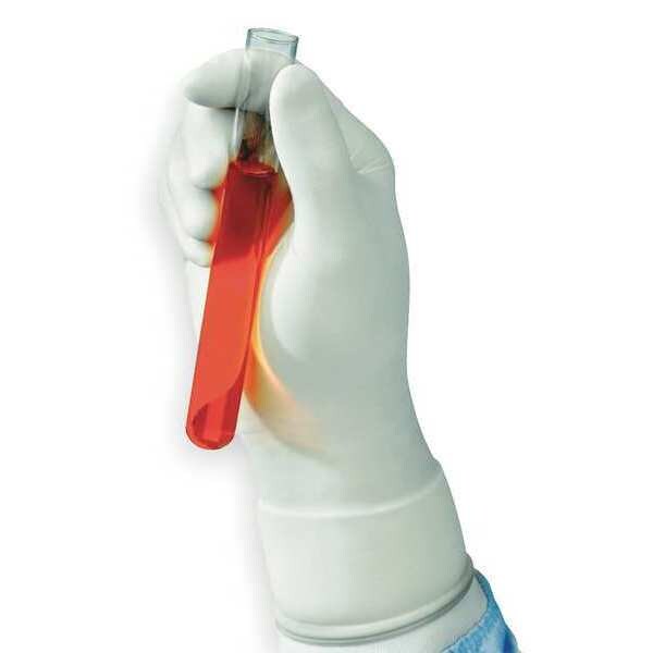Nitrilite Cleanroom Gloves, 5 ISO Class, Nitrile, 12 in L, 5 mil, Off-White, L, 100 PK - 93-401