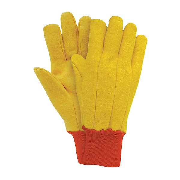 Condor Knit Gloves, Fleece, None Uncoated, Yellow, 1 PR - 20GY71