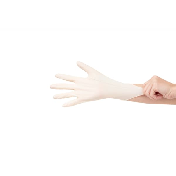Handcare Disposable Gloves, 4 mil Palm, Latex, Powder-Free, M, 1000 PK, Natural - HC-LEWH40MD