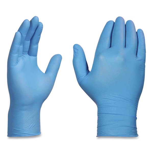 Ammex Professional Disposable Gloves, 3 mil Palm, Nitrile, Powder-Free, M, 1000 PK, Light Blue - APFN44100