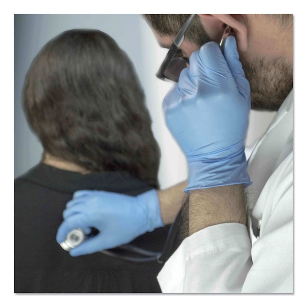 Ammex Professional Disposable Gloves, 3 mil Palm, Nitrile, Powder-Free, M, 1000 PK, Light Blue - APFN44100
