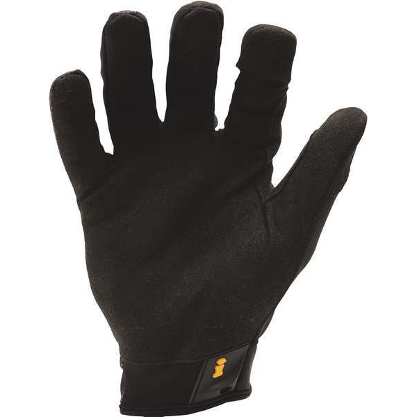 Ironclad Performance Wear Workcrew(R) Mechanics Gloves, Synthetic Leather Palm, Nylon Back, L, Black/Yellow - WCG-04-L