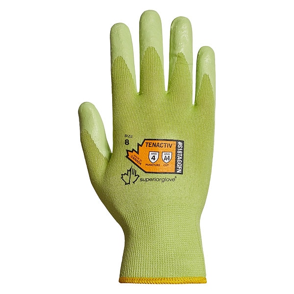 Superior Glove Knit Gloves, Cut Level A4 , Dipped , Foam Nitrile , Smooth , 10 1 PR - S18TAGGFN-10