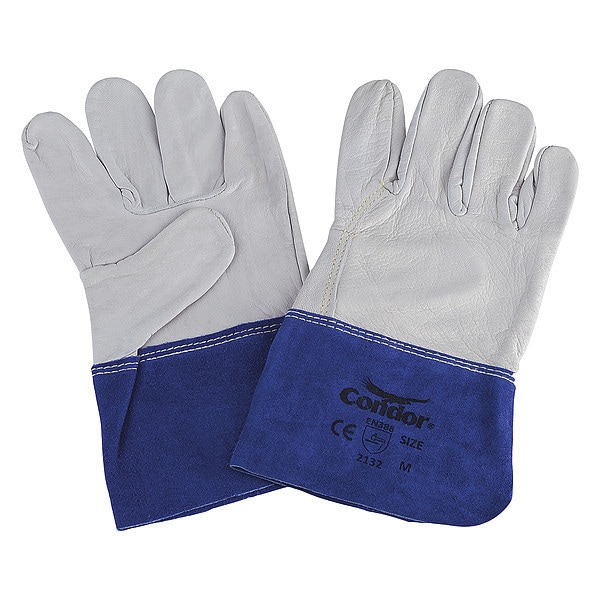 Condor Condor Welding Gloves, Gauntlet Cuff, Wing Thumb, Premium Goatskin, M, 1 PR - 2AJ91