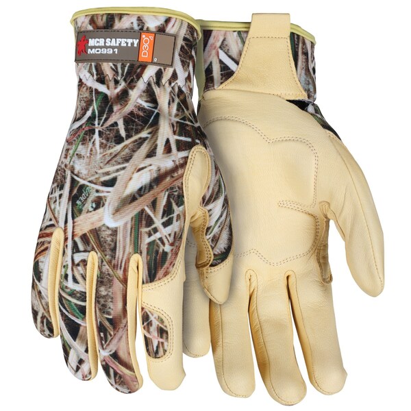 Mcr Safety Gloves, Multi-Task Mossy Oak Gold Goat D3O, XL - MO991XL