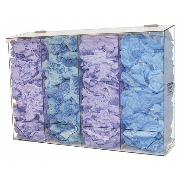Bowman Dispensers Bulk Dispenser, 4 Compartments, Clear - BK314-0111