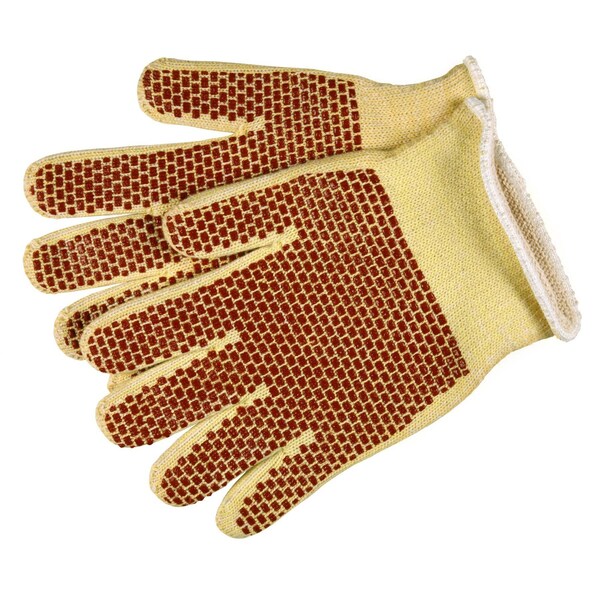 Mcr Safety 2 Ply Loop In Kevlar(R) Nitrile B, PK12, Palm, Beige, 12 PK - 9470K