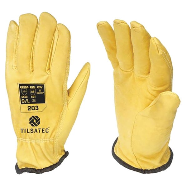 Tilsatec Cut-Resistant Driver Gloves, Cut Level A6 , Uncoated , 11 1 PR - TTP203-110
