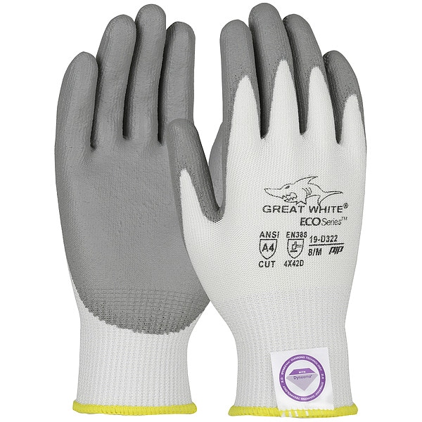 Pip Cut-Resistant Coated Gloves, Cut Level A3 , Dipped , Polyurethane , Smooth , L 12 PK - 19-D322/L