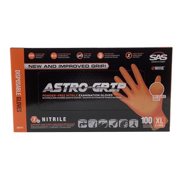 Sas Safety ASTRO GRIP PF, EX NITRLE XL, 66474 - 66474