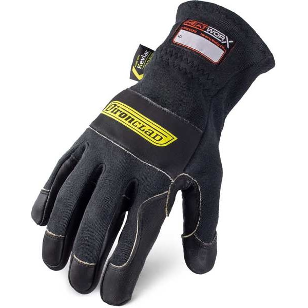 Ironclad Performance Wear Mechanics Gloves, Silicone Rubber, 600  Degrees F Max Temp., Straight Cuff Black, XL ( 10 ) - HW6XFR-05-XL
