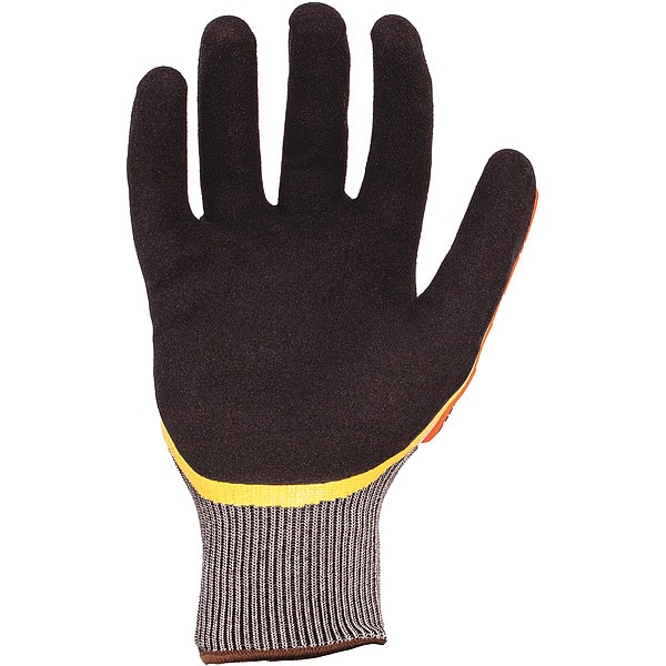 Ironclad Performance Wear Knit Glove, Polyester, , Sandy Palm, Knit, Black/Gray/Orange - R-EXO-04-L