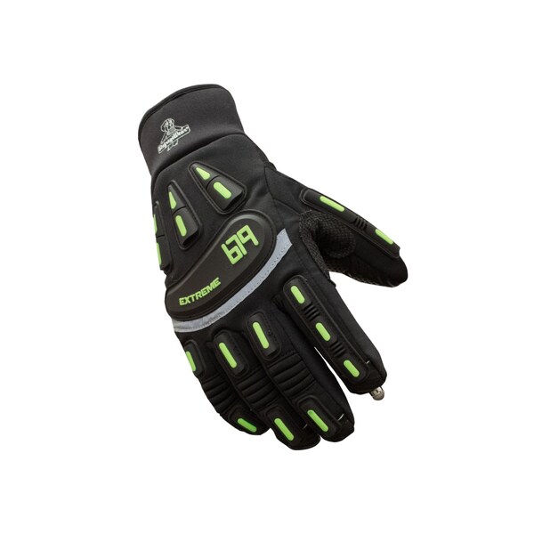 Refrigiwear Cold Protection Gloves, Synthetic Leather with Silicone Grip Palm, Tricot Lining, Black, XL - T679RBLKXLG