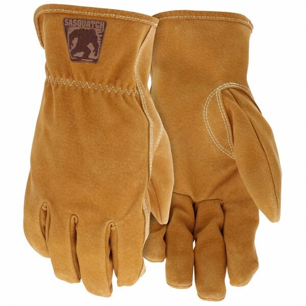 Mcr Safety Leather Drivers Gloves, Slip-On Cuff, Keystone Thumb, Brown, L (9), 12 PK - 3430L