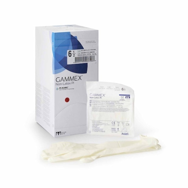 Gammex Non-Latex Pi Disposable Gloves, Polyisoprene, Powder-Free, 6 1/2, 50 PK, White - 20685765