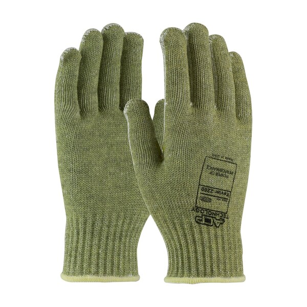 Pip Gloves, ACP/Kevlar(R), 350 Degrees F Max Temp., Green, XL, 12 PK - 07-KA744/XL