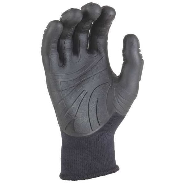 Carhartt Coated Gloves, Thermoplastic Rubber Palm, L, Black - A612