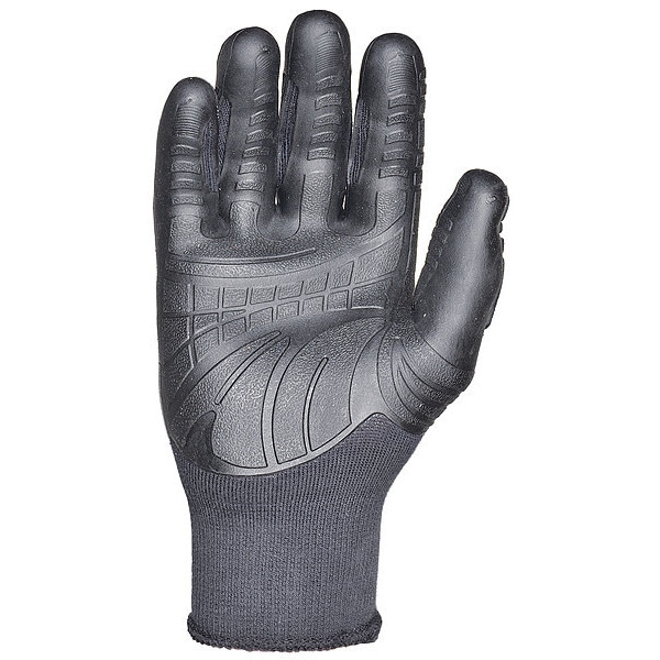 Carhartt Coated Gloves, Thermoplastic Rubber Palm, L, Black - A612