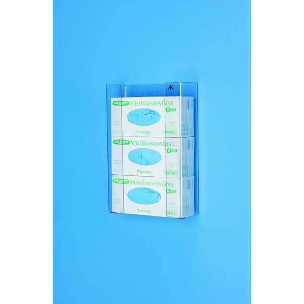 Zoro Select Glove Box Dispenser, PETG Plastic, Holds (3) Boxes , Clear , 16.25 X 10.75 X 4 - 3RZT1