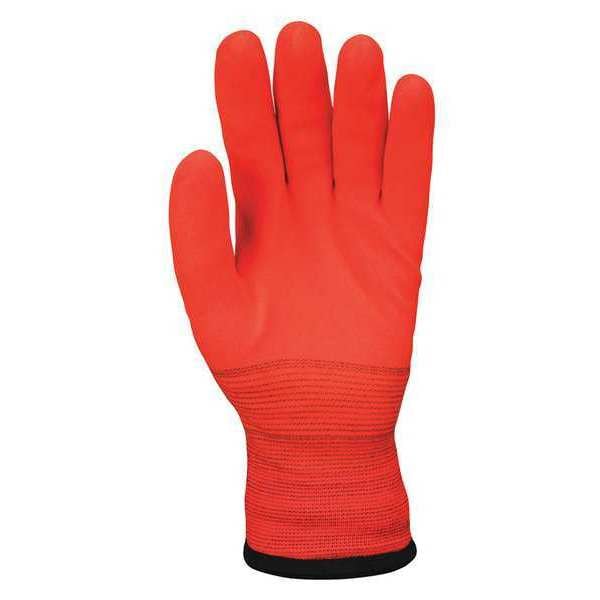 Mcr Safety Cold Protection Gloves, Nylon / Acrylic Palm, Acrylic Terry Lining, High-Visibility Orange - N9690FCOXL