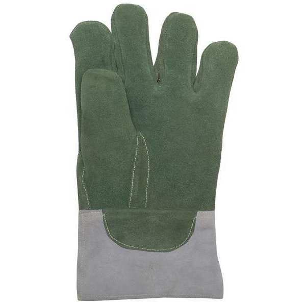 Condor Condor Heat Resistant Gloves, Leather, 500 Degrees F Max Temp., Safety Cuff Teal, L ( 9 ), 1 PR - 2AH63