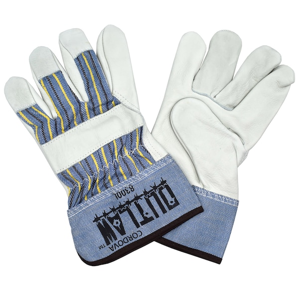 Cordova Palm, OUTLAW, Cowhide, Premium, Grain Gloves, S, 12PK - 8300S