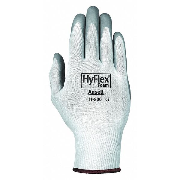 Ansell Nitrile Coated Gloves, Nitrile, Palm, White, XL 1 PR - 1180010