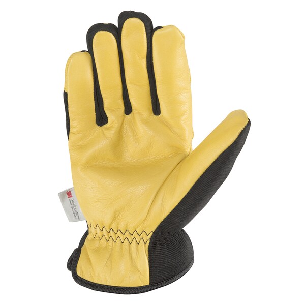 Wells Lamont Wells Lamont Men's Saddletan Grain Winter Work Gloves Black/Yellow L 1 pair - 3233L