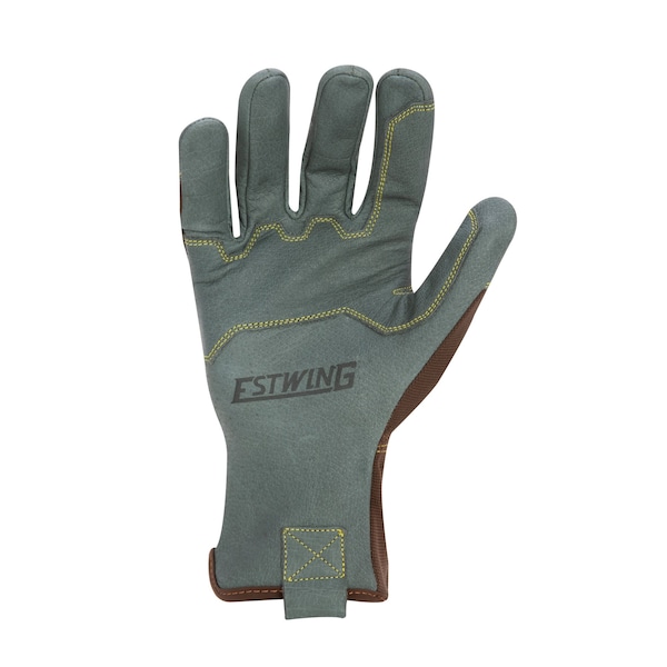 Estwing Reinforced Knuckle Leather Palm Work Glove with Elastic Sewn Extended Cuff, X-Large - EWLP1011