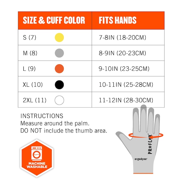 Ergodyne ANSI A3 PU Coated CR Gloves, Gray, Size XXL - 7030