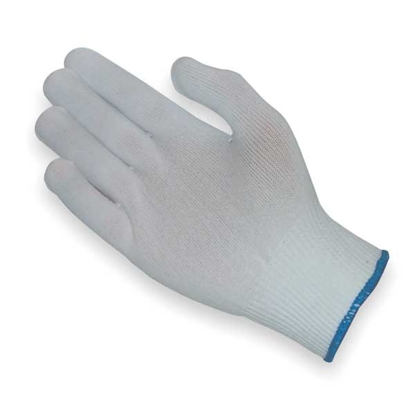 Pip Glove Liner, White, 8-2/3 In. L, PK12 - 40-730/XL