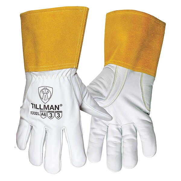 Tillman 1332 Gloves, Straight Cuff, Straight Thumb, Premium Goatskin, M, 1 PR - 1332M