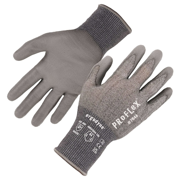 Ergodyne ANSI A4 PU Coated CR Gloves, Gray, Size S - 7044