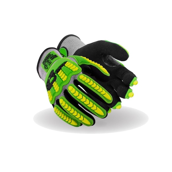 Magid Coated Gloves, Sandy Nitrile, 5 Abrasion Level, Salt & Pepper, , L 1 PR - TRX441L