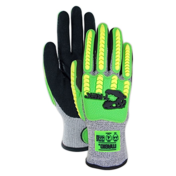 Magid Coated Gloves, Sandy Nitrile, 5 Abrasion Level, Salt & Pepper, , L 1 PR - TRX441L