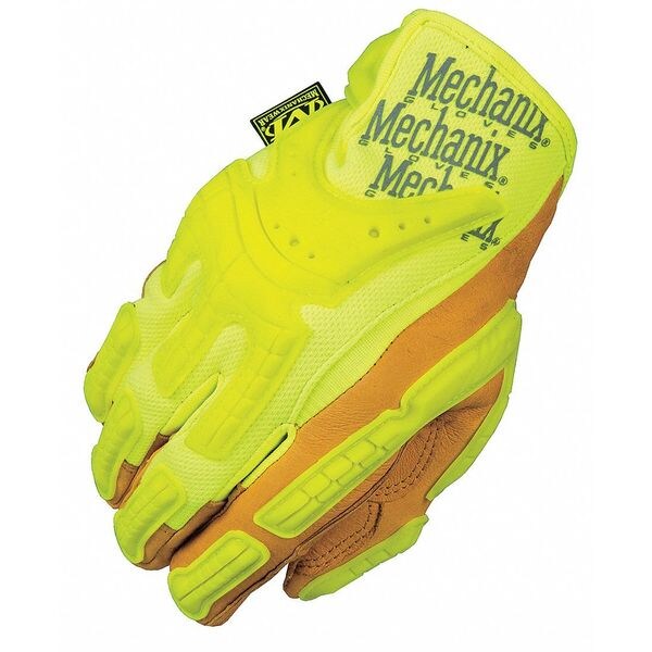 Mechanix Wear CG40-91 Hi-Vis Mechanics Gloves, Pig Leather Palm, TrekDryÂ® Back, 10, High-Visibility Yellow - CG40-91-010