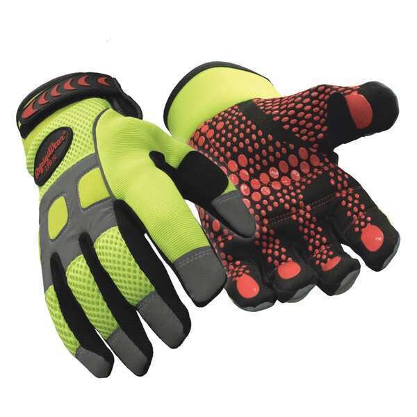 Refrigiwear Hi-Vis Cold Protection Gloves, Synthetic Leather Palm, Lime, XL ( 10 ) - 0279RHVLXLG
