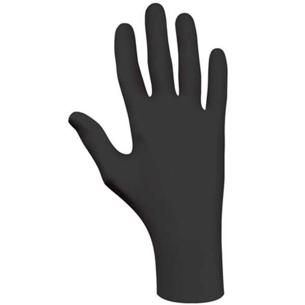 Best Glove N-Dex, Disposable Gloves, 4 mil Palm, Powder-Free, S, 100 PK, Black - 845-7700PFTS