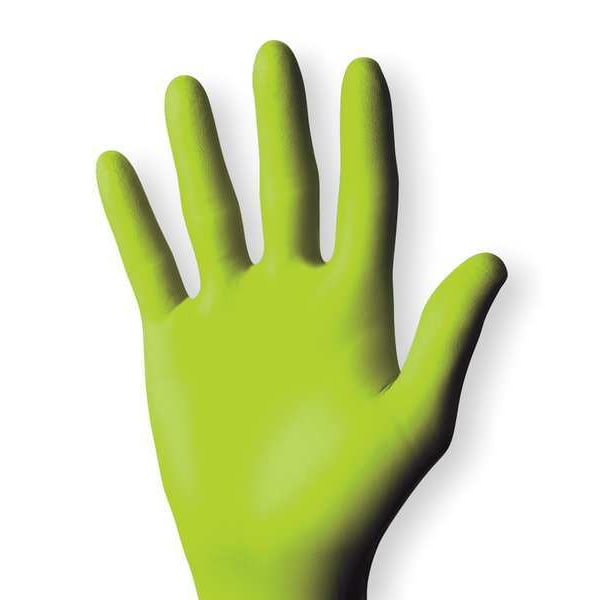 Showa 9500PF, Disposable Gloves, 5 mil Palm, Nitrile, Powder-Free, S, 50 PK, Green - 9500PFS