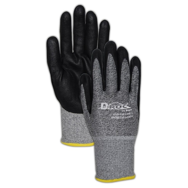 Magid Coated Gloves, Foam NitrileMicro-Foam Nitrile, 4 Abrasion Level, Salt & Pepper, 1 PR - GPD583-11
