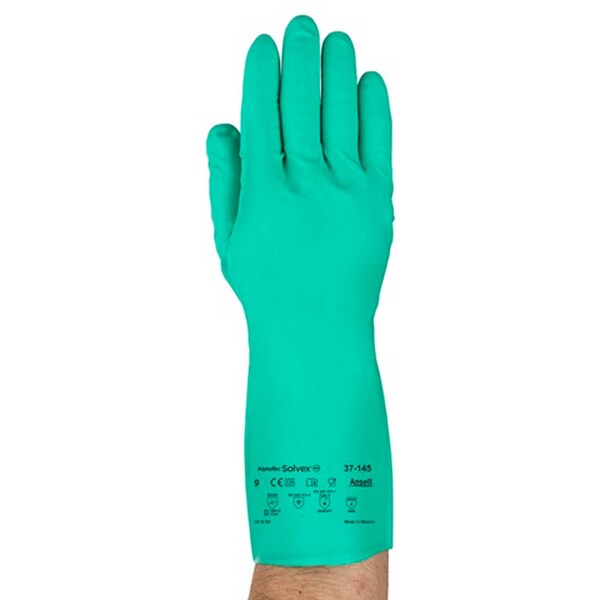 Ansell Chemical Resistant Gloves, 11, Green, 1 PR - 117075