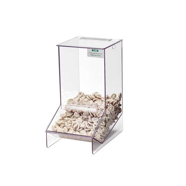 Zoro Select Bulk Glove Dispenser, Acrylic Plastic, Holds Finger Cot , Clear , 12-1/2 in H x 6 in W x 8-1/2 in D - 3RZR9