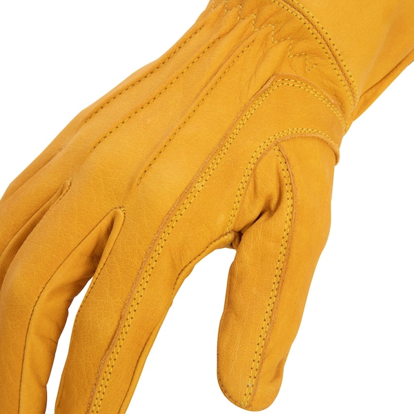 Estwing Leather Drivers Gloves, Buffalo Leather, Elastic Cuff, Russet Brown, S - EWLD0808