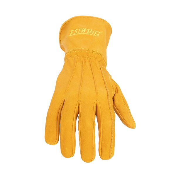 Estwing Leather Drivers Gloves, Buffalo Leather, Elastic Cuff, Russet Brown, S - EWLD0808