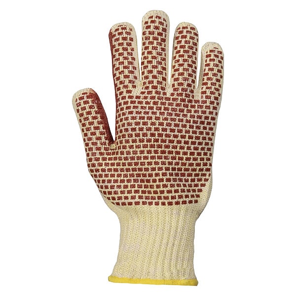 Sure Grip Hot Mill Gloves, Cotton, Paraactiv, Knit Seamless Knit Wrist Cuff Yellow, L, 12 PK - SKC/C2NBW-L