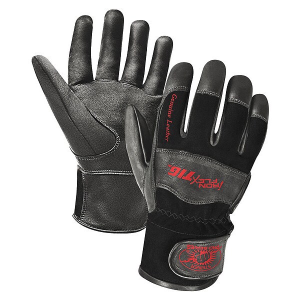 Steiner Ironflex TIG Welding Gloves, Hook-and-Loop Cuff, Straight Thumb, Premium Kidskin, L, 1 PR - 0265-L