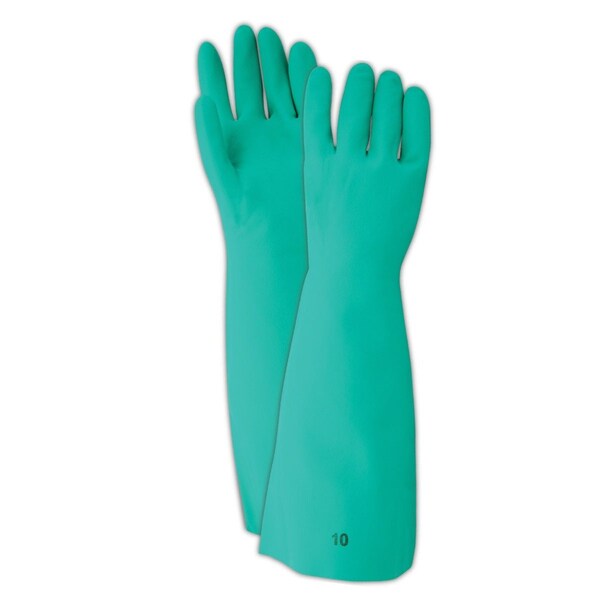 Magid Chemical Resistant Gloves, Green, 10, 12 PK - WU22-10